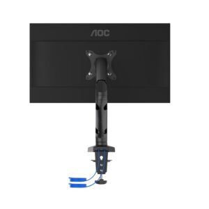 Arm for 1 monitors 13”-31.5” -  AOC AS110DX with integrated USB Hub, Black, USB Hub: USB-C + USB3.0, Desk Clamp/Grommet, Aluminum structure, Gas spring, Height adjustment, Max.Load: 2-9kg, Tilt: '-90°~+85°, Swivel:180°, Rotation:360°, Hidden cable
