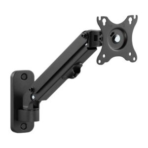 Monitor wall mount arm for 1 monitor up to 27”  Gembird MA-WA1-01, Adjustable wall display mounting arm (rotate, tilt, swivel),  VESA 75/100, up to 9 kg, black
