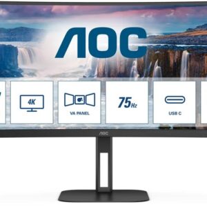 34.0” Монитор AOC CU34V5C/BK/ Curved/ 1ms/ 21:9/ 4K/ Black
