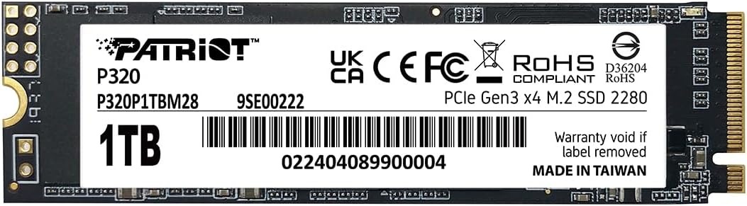 M.2 NVMe SSD Patriot P320 1TB