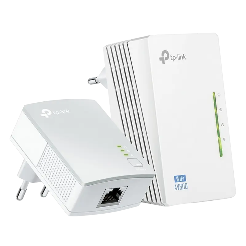 Wi-Fi + Powerline адаптер TP-LINK TL-WPA4220 KIT, AV600, 600 Mбит/c, Белый