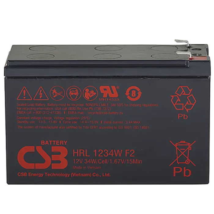 Аккумулятор для резервного питания CSB HRL-1234WF2, 12В 9