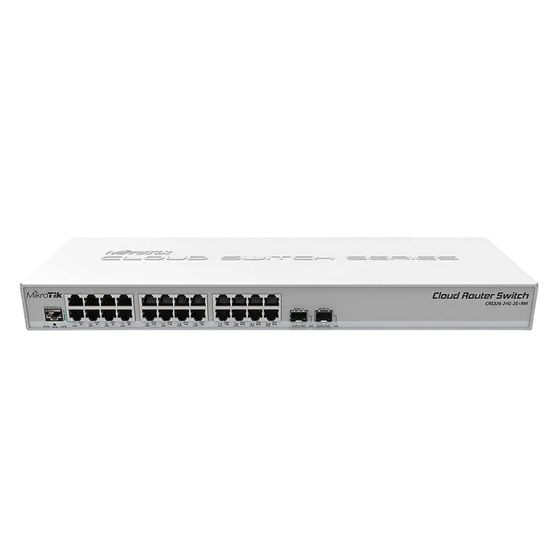 Коммутатор маршрутизатора MikroTik CRS326-24G-2S+RM, Белый