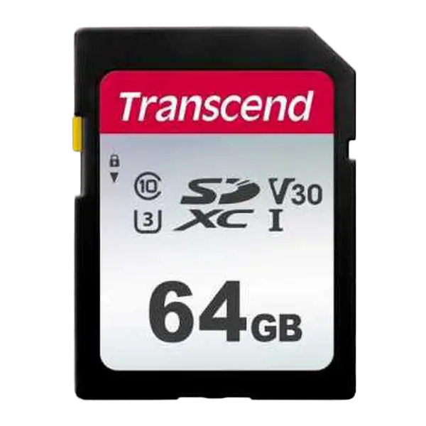 Карта памяти Transcend SDXC Class 10, 64Гб (TS64GSDC300S)