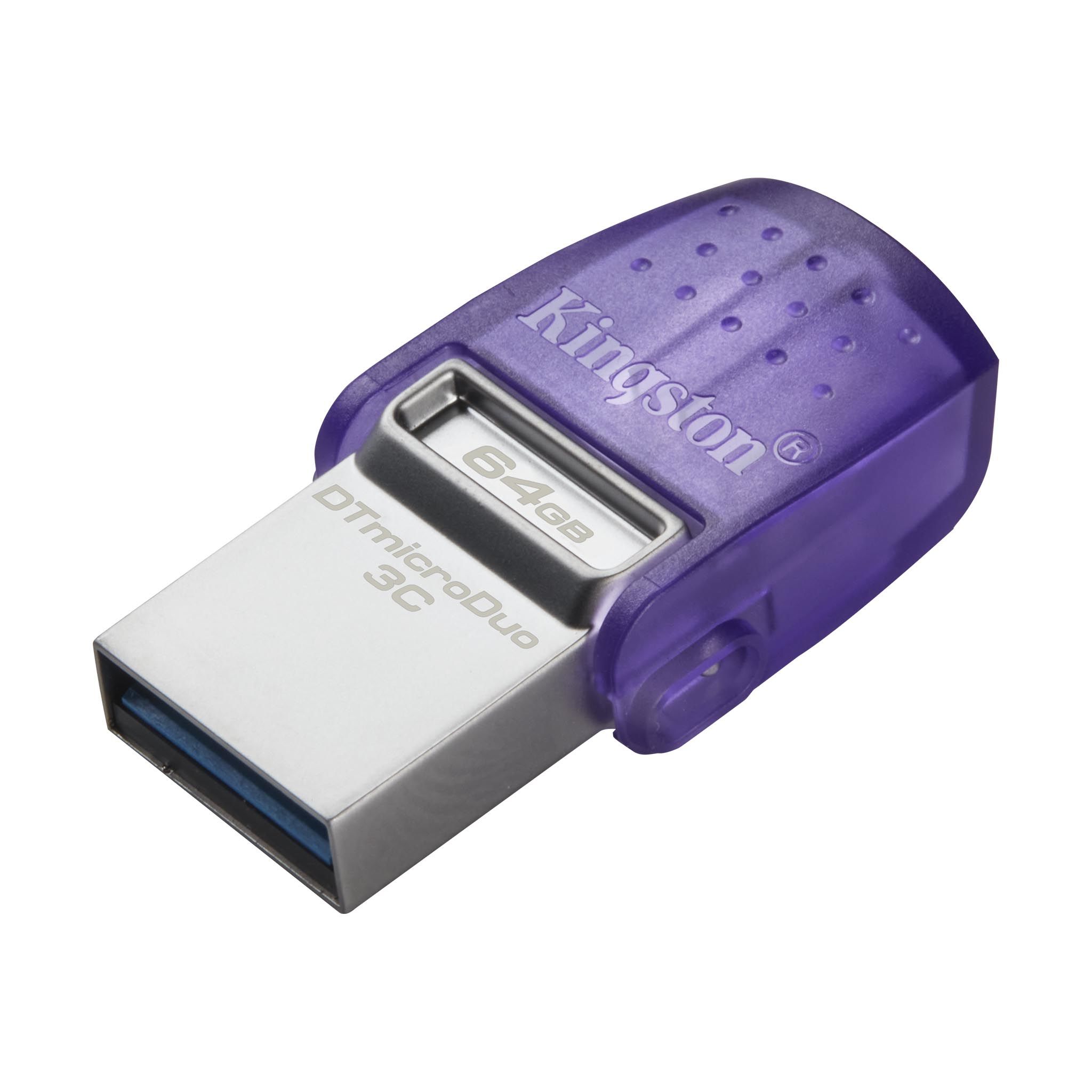 Флеш-накопитель USB-C/A Kingston DataTraveler microDuo 3C G3/ 64ГБ/ 200 MB/s — изображение 2