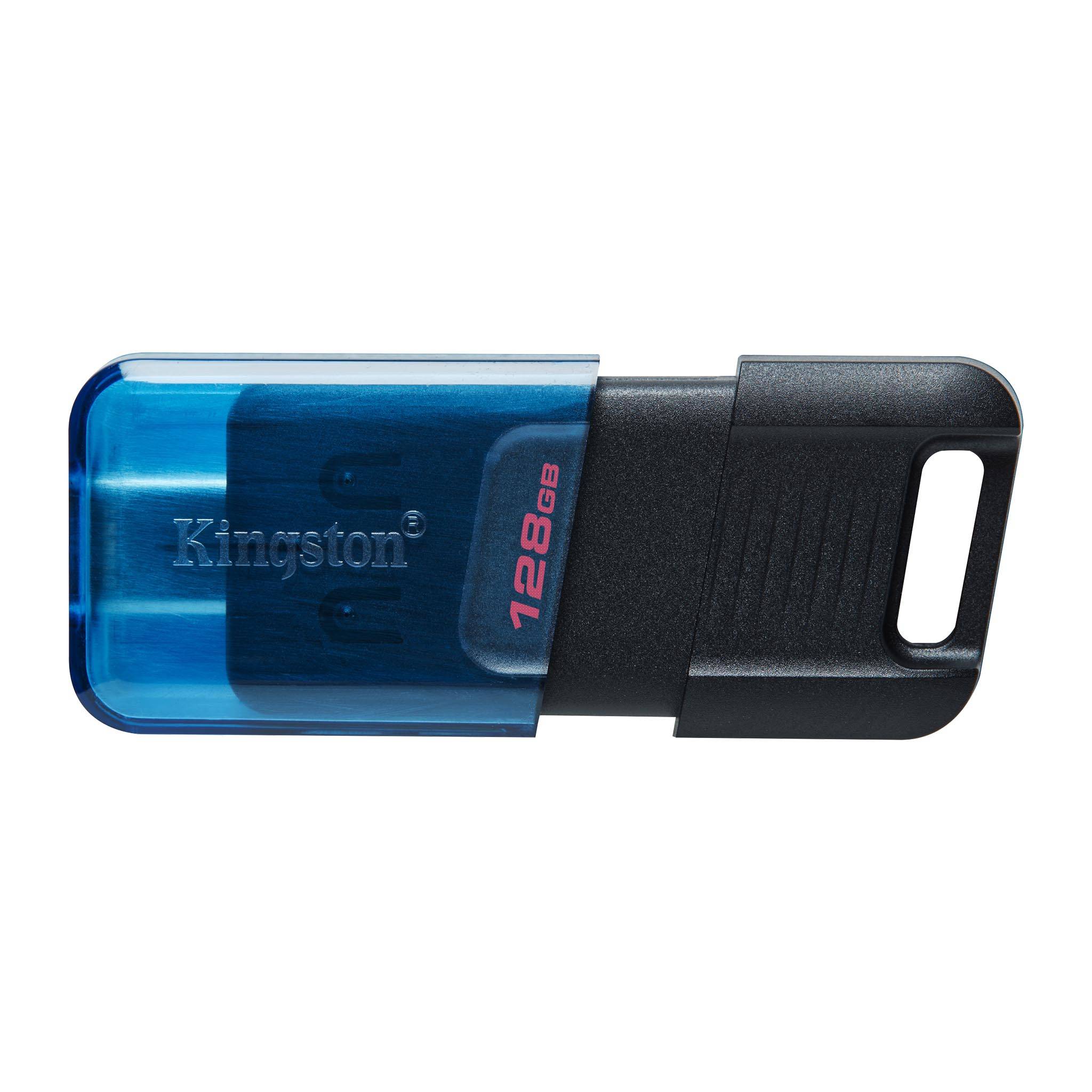 Флеш-накопитель USB-С3.2 Kingston DataTraveler 80M 128ГБ, Black/Blue