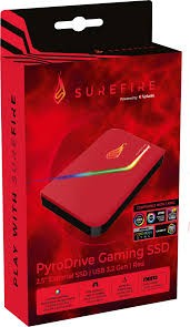 2.5” Внешний игровой SSD Verbatim Surefire PyroDrive / 1TB / USB 3.2 Gen1 / Red — изображение 5